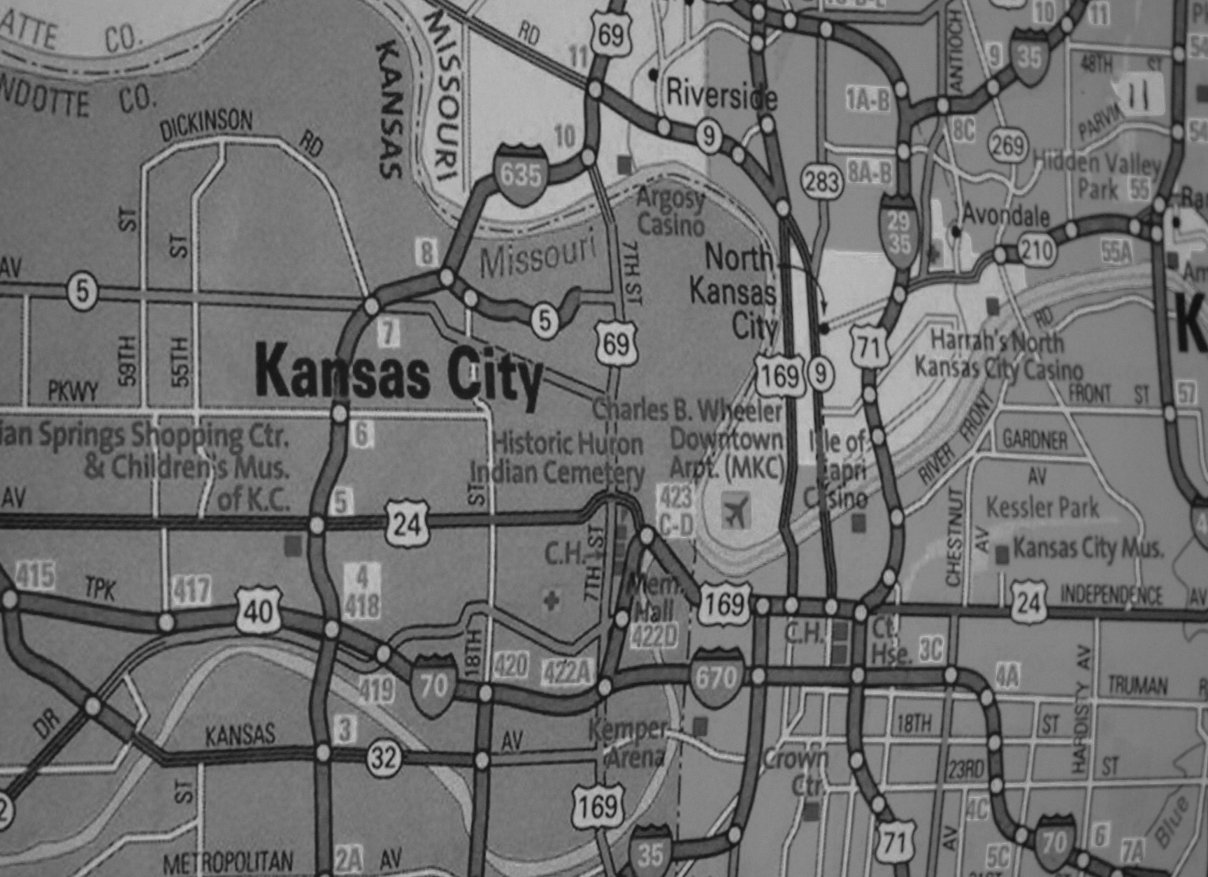 roadmap of Kansas City - Kansas City car accident lawyers