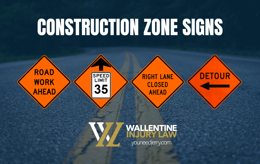 4 common construction zone signs - Kansas City car accident lawyers