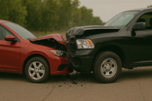 Two Injured in Car Accident in Meriden on K-4 at Butler Rd