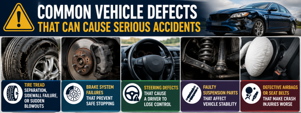 Car Accidents Caused by Tire Blowouts and Vehicle Defects